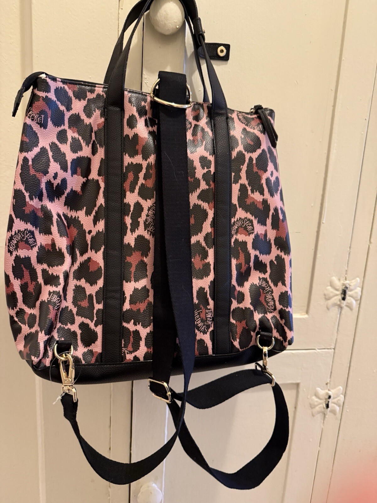 VICTORIA'S SECRET Leopard Mix Flap Backpack