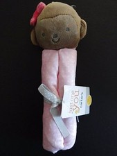 NWT Carter's Just One You Girl's Monkey Pink Security Blanket/Rattle VHTF