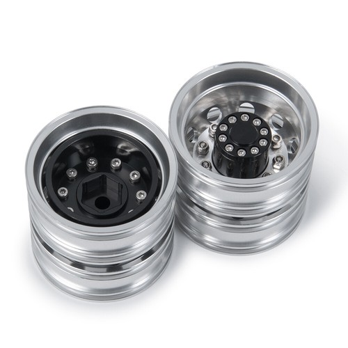 AXSPEED Aluminum Rear Wheel Rims Hex Hub For 1/14 Tamiya Tractor Trailer Truck - Picture 8 of 14