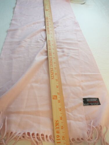 Pink Cashmere Blend Scarf Warm Luxury Wrap Scarves Wool Shawl Women Soft Large - Picture 4 of 6