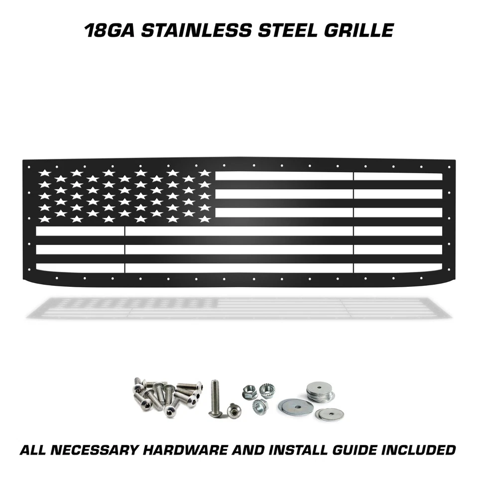 300 INDUSTRIES Steel Grille for 2015-19 Chevy Silverado 2500 3500 HD - US FLAG S — 第 2/2 张图片