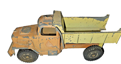Vintage Hubley Mighty Metal Dump Truck Yellow
