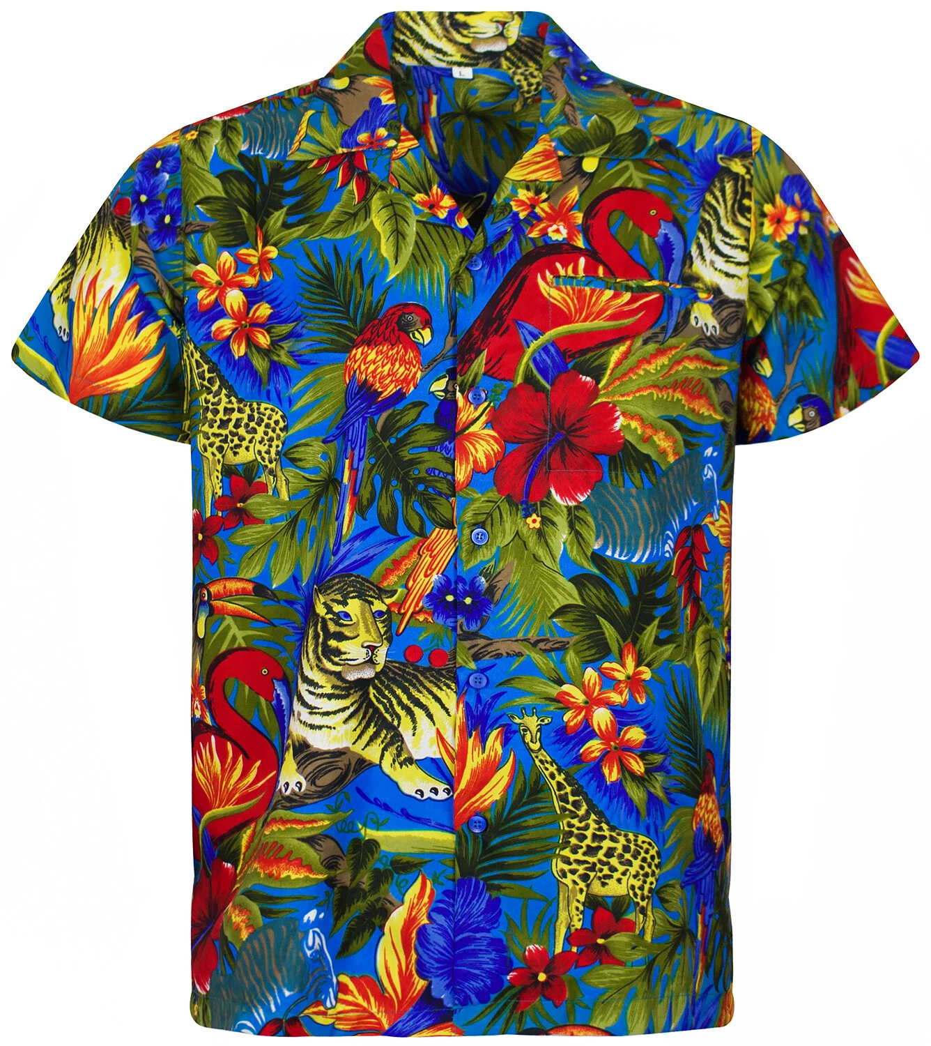 Funky Hawaiian Shirt Jungle Turquoise