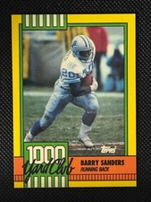 Barry Sanders - 1990 Topps - #3 1000 Yard Club 2nd Year HOF Legend Yellow