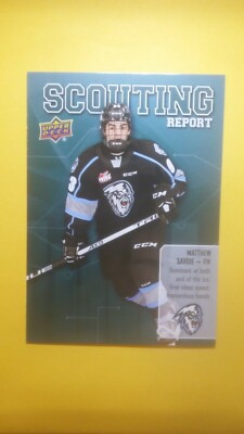 2019-20 Upper Deck CHL Scouting Report Matthew Savoie #SR-5 2022 NHL Draft