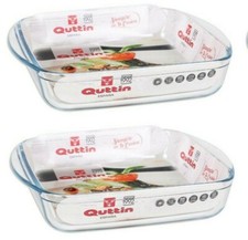 2x QUTTIN Oven Baking Lasagne roasting tray RECTANGULAR DISH 1L 23x15cm