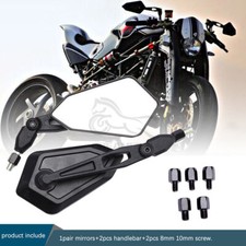 10mm Motorcycle Folding Rear Side Review Mirrors For Yamaha Suzuki Honda Victory