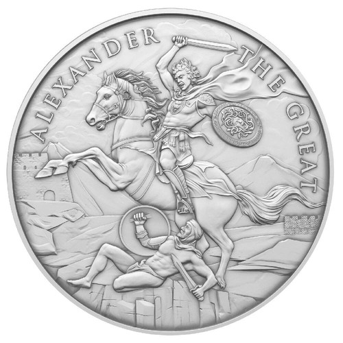 Ebay Live 24.17 - 1 oz .999 Silver Legendary Warriors Alexander The Great Round
