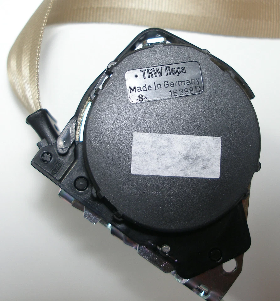 JUEGO DE 4 CINTURONES DE SEGURIDAD NUEVOS BEIGE MERCEDES W108, W109, TRW/REPA HECHOS EN ALEMANIA Foto 3 de 4