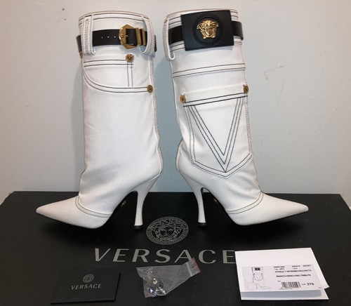 $2275 Authentic NWT Versace White Denim 
