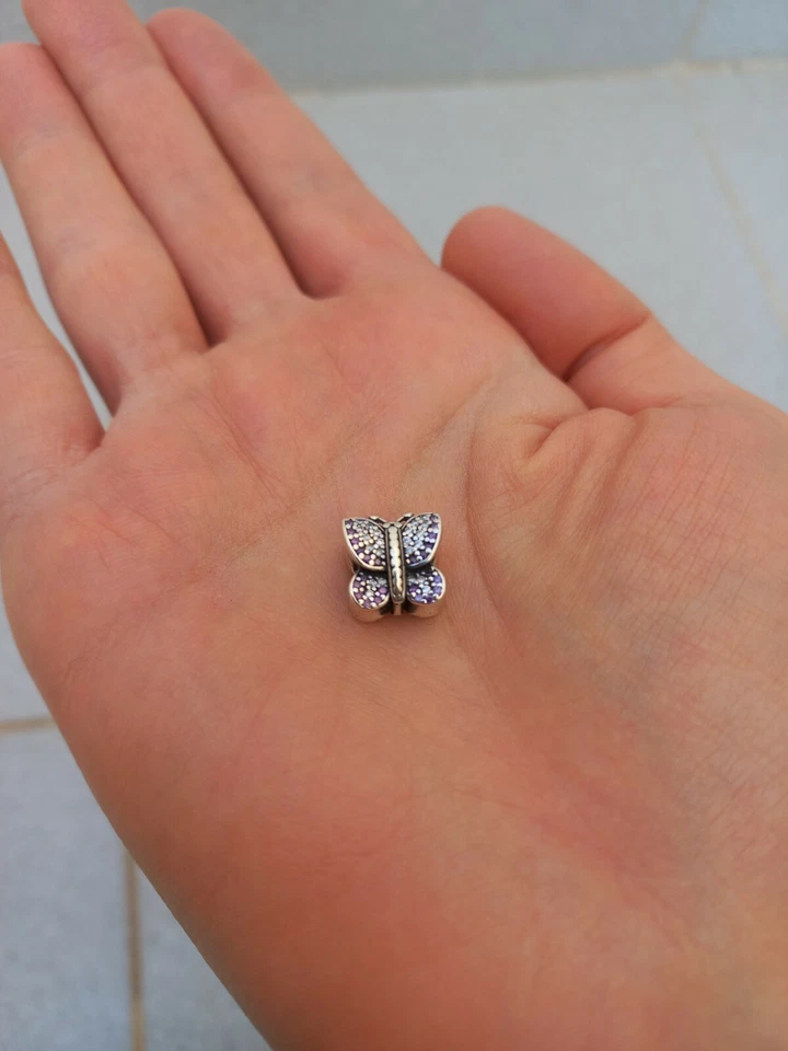Authentic Pandora Sparkling Butterfly Cubic Zirconia 791257ACZ Charm Retired - Immagine 2 di 4