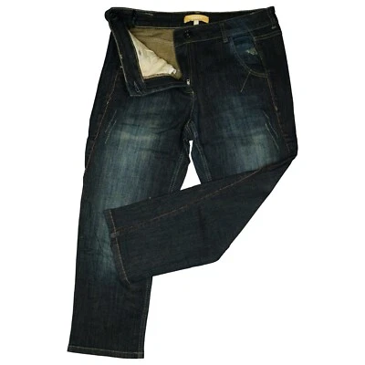 BIBA Damen Stretch 3/4 Jeans Hose Comfort fit Gr 42 XL W32 dunkel Blau used look - Bild 1 von 4