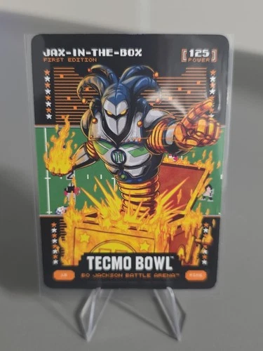 2026 Bo Jackson Battle Arena TECMO Bowl Jax-In-the-Box BF Foil Fire Njigba BF135