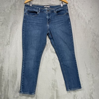 Levis Jeans Womens 33  711 Skinny Blue Denim Jeans 34x25 flatter, hold, and lift