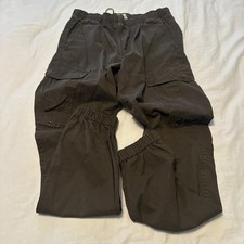 Superdry Rookie Cargo Pants Black Mens Size Small Skinny Fit Tapered Military