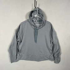 RBX Renew Women's Medium Cropped Hoodie Sweatshirt Relaxed Thumb Holes