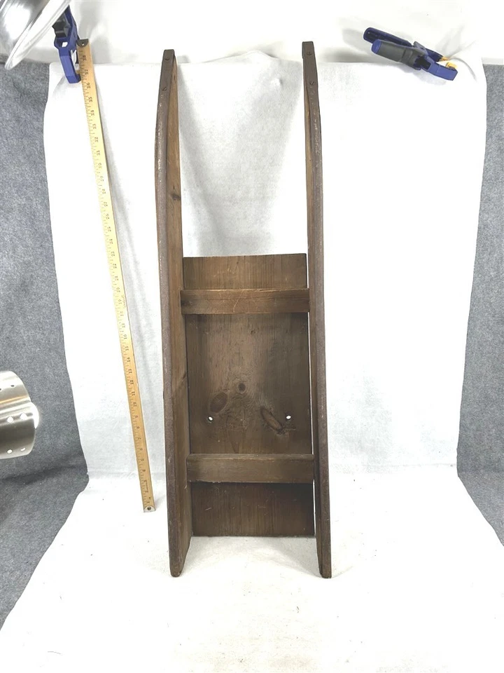 antiguo trineo de nieve scooter hecho a mano 42 en acero corredores natural siglo XIX original Foto 2 de 4