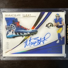 Matthew Stafford 2021 Immaculate Cleat Impressions 18/25 Jersey Rams Auto CA-MS