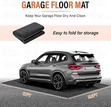 X-Large Garage Floor Mat, 7.6 Ft X 17 Ft Oil Leak Absorbent, Washable Protection