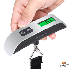 Digital Luggage Scale 110lb 50kg Portable LCD Travel Suitcase Weight Tool Free S