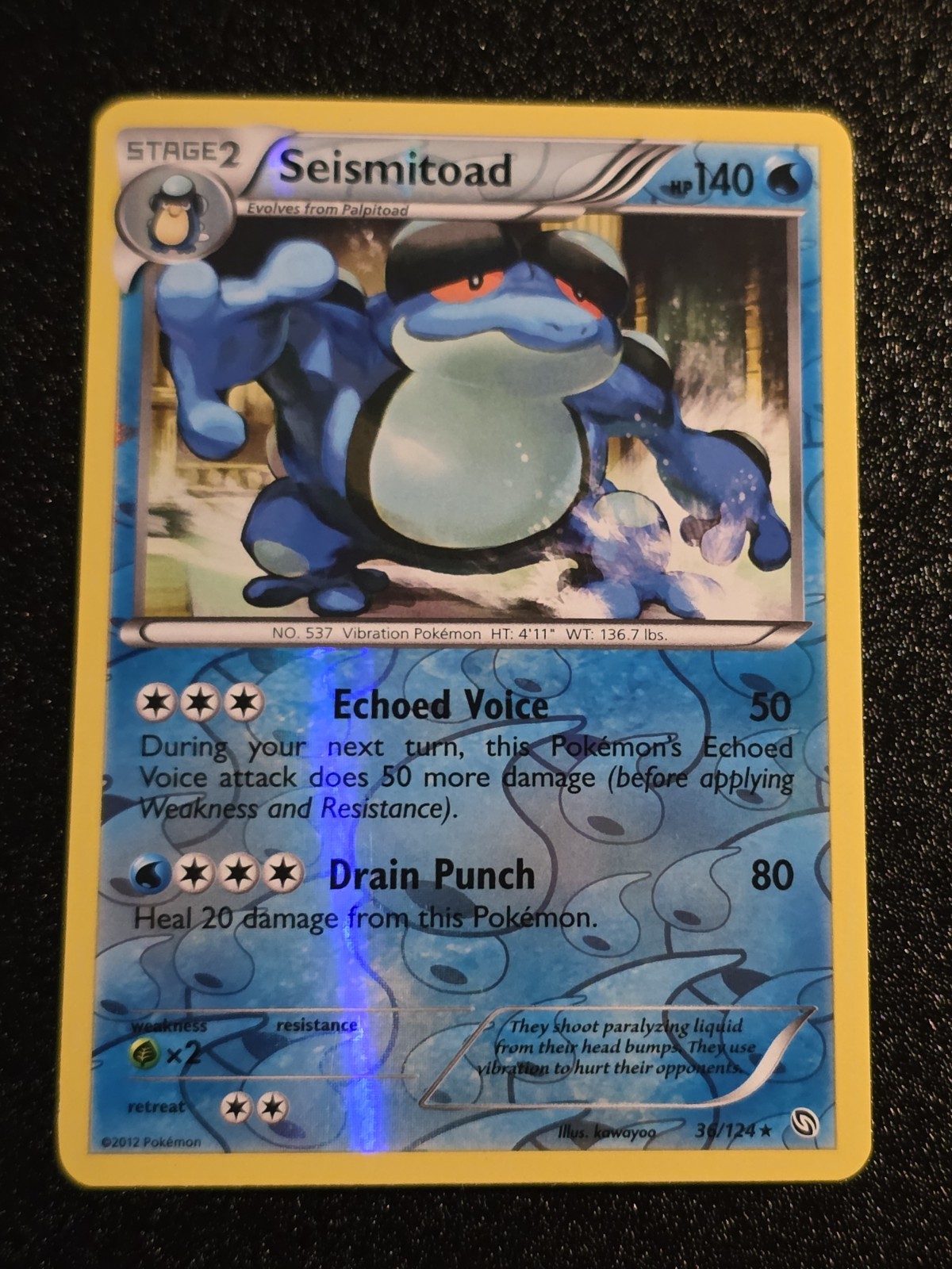 Seismitoad 36/124 Dragons Exalted Reverse Holo
