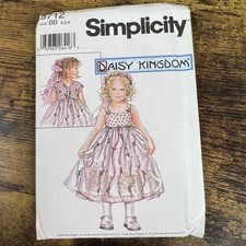 Simplicity Girls Dress Daisy Kingdom Vintage Uncut Pattern Sz 2 3 4 5712