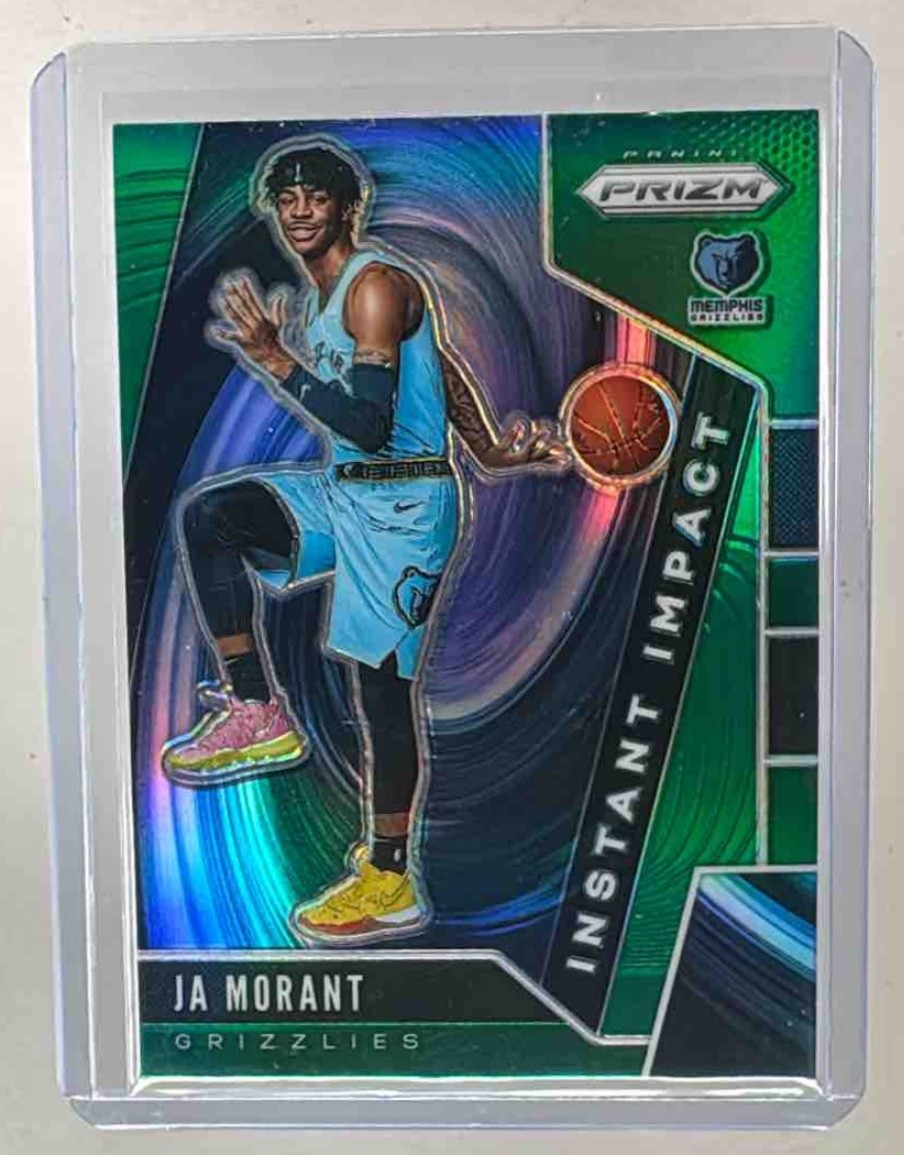 Ja Morant 2019 Panini Prizm #12 Green Instant Impact Rookie RC