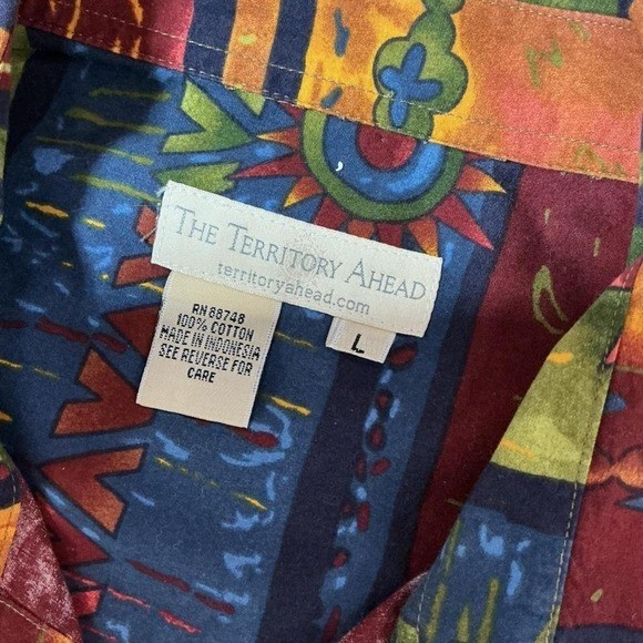 The Territory Ahead Multicolor Patterned Polo Shi… - image 5