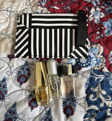 Estée Lauder Perfume Miniatures Set with Black & White Pouch