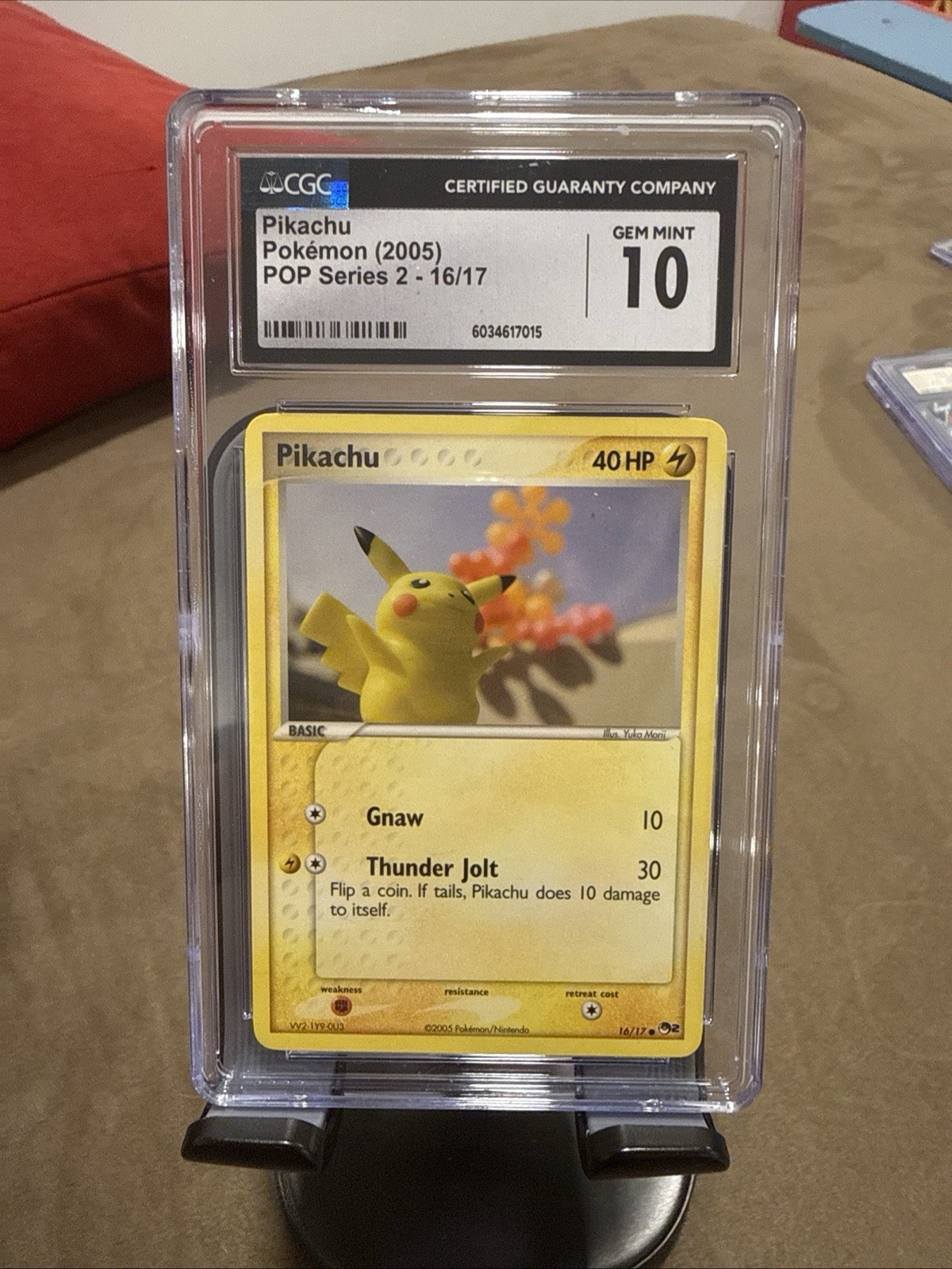 CGC 10 Pikachu 2005 POP Series 2 16/17 Graded Pokemon Card