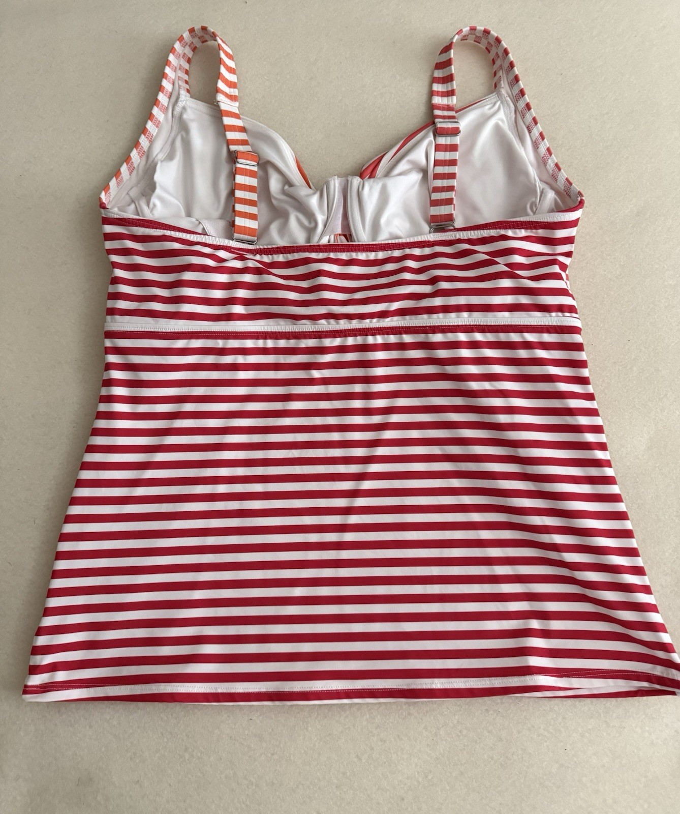 Lands End Tankini Swim Top 14DDD EUC 