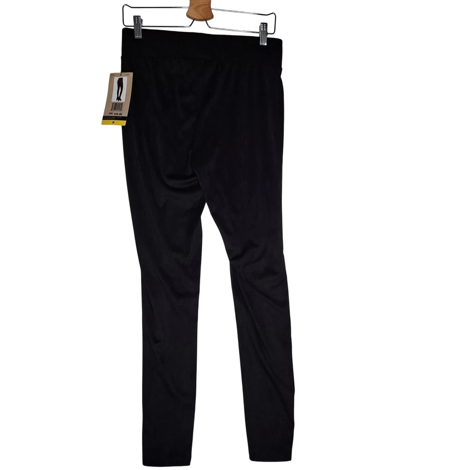 Legging feminina Seven7 camurça sintética M preta cintura alta elástica slim fit nova com etiquetas - Imagem 4 de 4