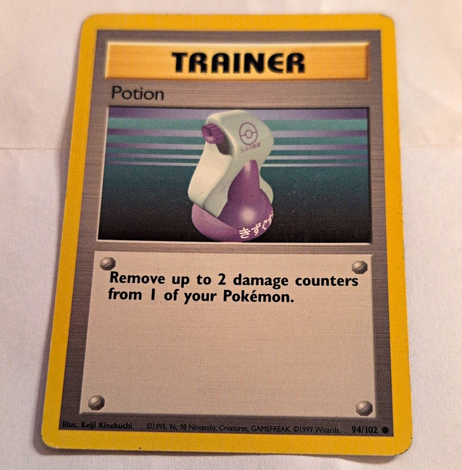 Wizards of the Coast Pokémon Base Set Potion Trainer Card 94/102 1999 English