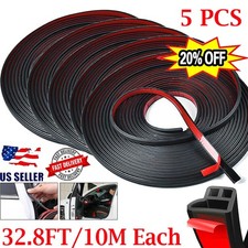 32.8ft Car L-shaped Door Rubber Sealing Strip Weatherstrip Edge Moulding Trim