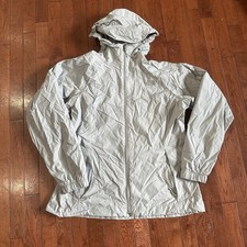 The North Face Women's Gray HyVent Hooded Waterproof Rain Jacket Size Large