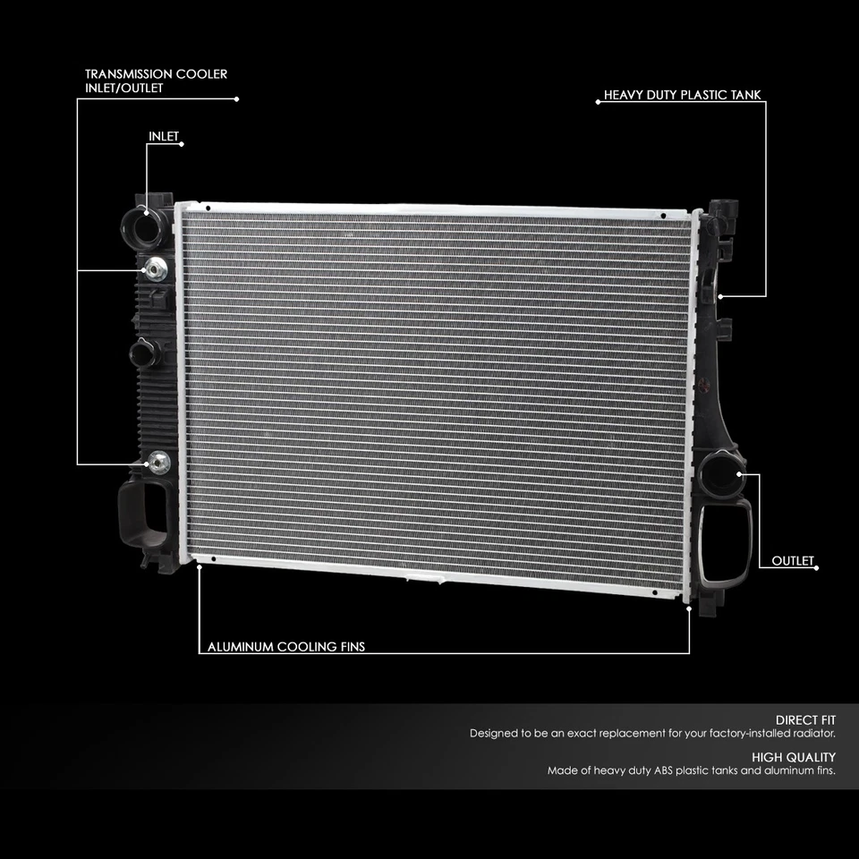Radiador de núcleo de aluminio estilo AT OE Fit 07-14 Mercedes-Benz Cl550 S550 DPI 2875 Foto 2 de 4