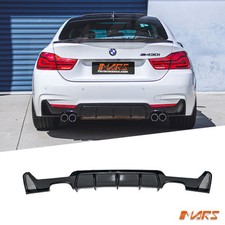 Gloss Performance Look Twin Exhaust Bumper Diffuser for BMW 4 Series F32 F33 F36