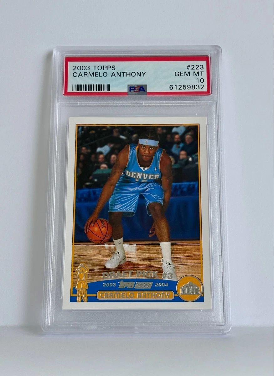 Carmelo Anthony Basketball Grade 10 Rookie Sports Trading Cards
