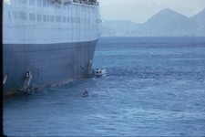 RMS Queen Elizabeth 2 Ocean Liner Tender Transfer 1974 Original 35mm Film Slide