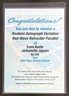 2025 Topps Chrome Travis Hunter Rookie Auto Red Wave Refractor RC #/5 Jaguars