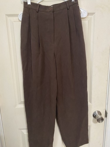 Pantalon Talbots Petites En Laine/soie Marron - Taille 6, Longueur D'entrejambe 29, Occasion Très Bon état