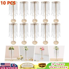 10 Pc Crystal Flower Stand Table Centerpieces For Wedding Gold Flower Holder