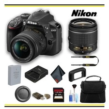 Nikon D3400 DSLR Camera with Lens Kit and Memory Card and Bag Kit