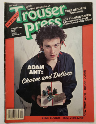 Trouser Press Magazine January 1982 Adam Ant~Duran Duran~Lene Lovich~WHO~1980s