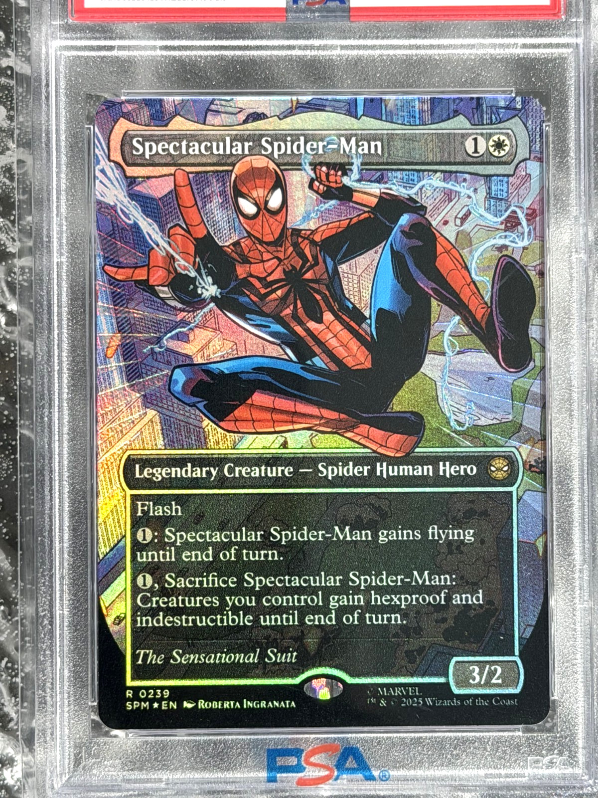 2025 MAGIC THE GATHERING MTG MARVEL'S SPECTACULAR SPIDER-MAN #0239 PSA 10 RARE view 3