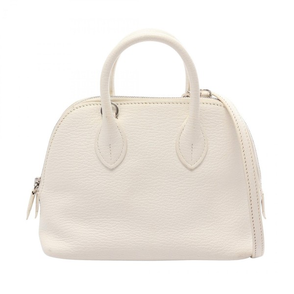 HERMES Bolide1923 Mini Shoulder Handbag Chevre leather White Used Women D SHW