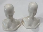 Vintage Mattel Barbie DREAM STORE Mannequin Bust Bald White 1982 Set Of 2