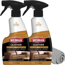 Weiman Leather Cleaner and Conditioner for Furniture - 12 Ounce - 2 Pack - Ultra