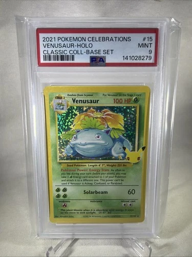 2021 POKEMON CELEBRATIONS CLASSIC COLL #15 VENUSAUR-HOLO PSA 9