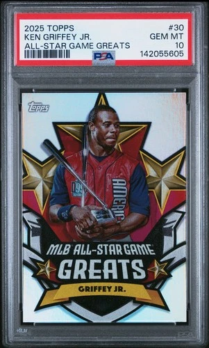 2025 Topps Ken Griffey Jr. #30 All-Star Game Greats Foil Insert PSA 10 GEM Pop 3